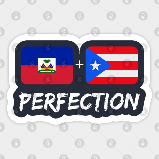 Haitian And Puerto Rican Flag Perfection Heritage Gift Sticker by Just Rep It!!